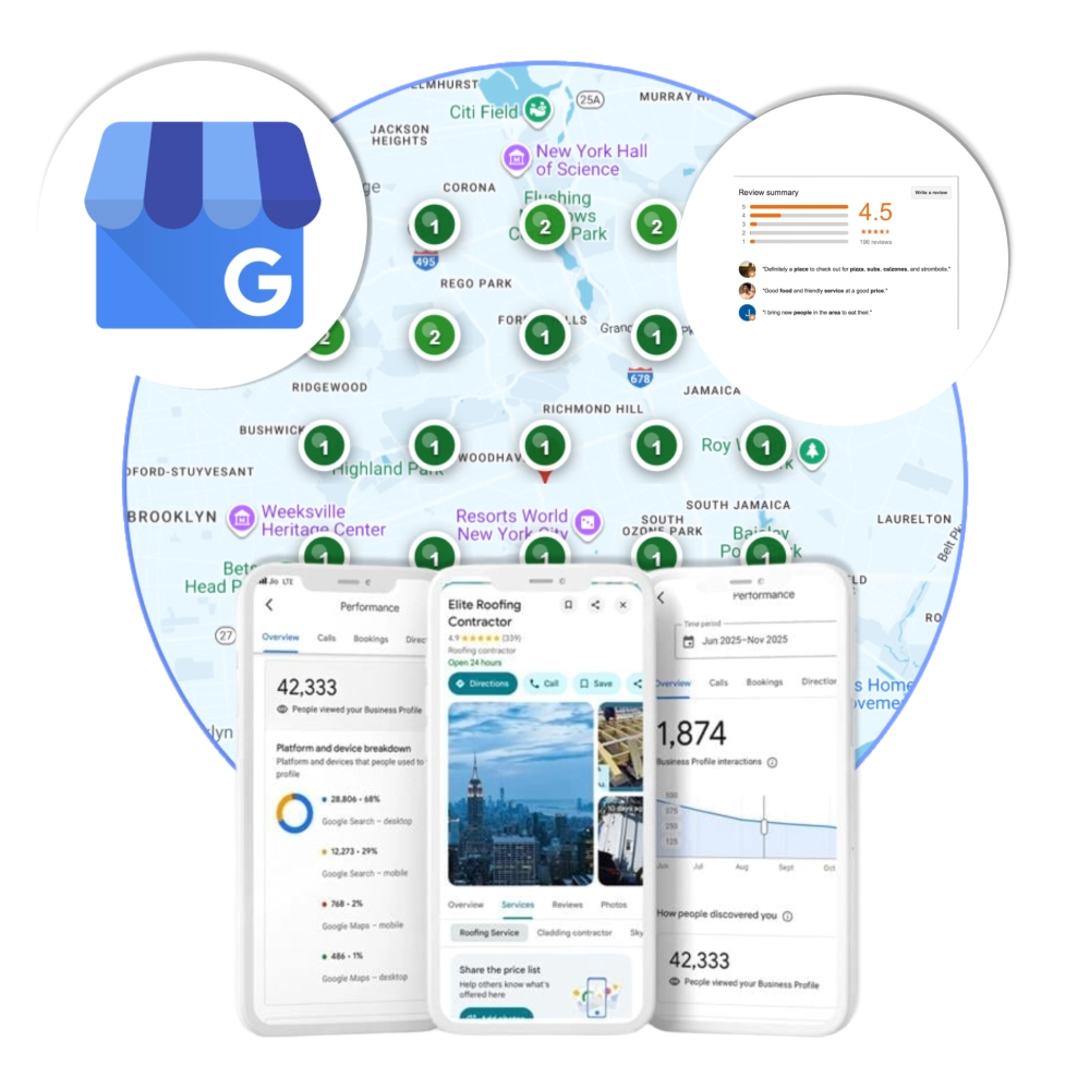 Local Rank Checker - Google Business Profile Rankings Map